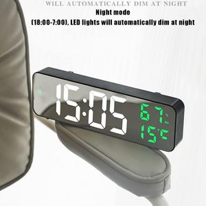 Modern Large Screen Adjustable Brightness Display Time Week Calendar LED <b>Digital</b> Alarm <b>Clock</b> Table <b>Clock</b> for Home Office - Product Image 2