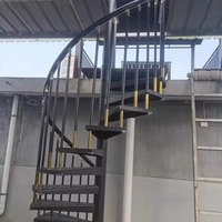 Escaliers en fer pour extérieur, escalier rotatif en acier inoxydable, escalier courbé, kit d'escalier en spirale, escaliers en spirale