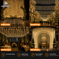 Guirlande lumineuse LED commerciale en rideau, étanche pour extérieur, lumières de Noël LED pour mariage, événement, aménagement paysager, décoration de vacances