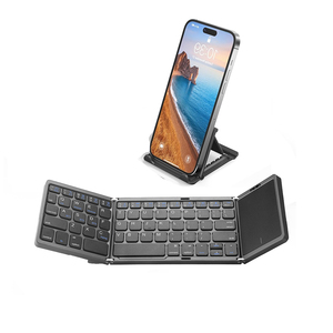 Gấp bàn phím Clavier Sans Fil Azerty Clavier Azerty có thể gập lại Bàn phím điện thoại mini gấp bàn phím bluetooth Bàn phím không dây - Product Image 1