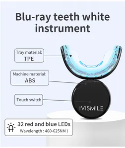 IVISMILE WholesaleCe承認ワイヤレスホーム歯ホワイトニングLEDキットワイヤレス歯ホワイトニングキットプロフェッショナルプライベートロゴ