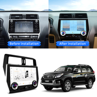 Mobil Android navigasi GPS, 11.8 inci HD mobil Stereo navigasi GPS untuk Toyota Prado 2010-2022 Auto CarPlay Bluetooth musik WiFi Built-in 4 kamera