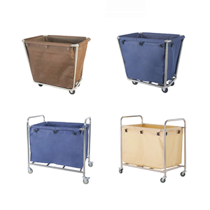 עגלת שירות מתקפלת גדולה לניקיון בתי מלון, לכביסה וניקיון כללי - Product Image 4