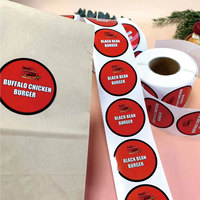 Impression d'autocollants personnalisés avec logo, autocollants ronds en vinyle imperméables pour aliments, en rouleau
