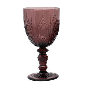 Eleganti Bicchieri da Vino in Vetro Vintage con Motivi Floreali in Rilievo, Materiale Ecologico Senza Piombo, Capacità 230ml - Product Image 6