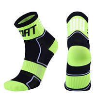 Chaussettes de Sport réfléchissantes pour hommes et femmes, chaussettes de Compression, en coton éponge absorbant, sans couture, soutien d'arc, 8 couleurs