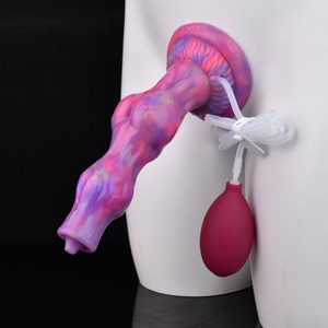 YOCY Squirting Wolf Knot <b>Dildo</b> Luminous Toy for Couples Silicone Dog <b>Dildo</b> Ejaculating Masturbators Sex Toy With Suction Cup - Product Image 5