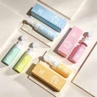 Bouteille Distributrice de Mousse Personnalisée avec Logo pour Animaux, Distributeur de Mousse en Plastique pour Shampoing Sec pour Animaux, Emballage de Bouteille Moussante avec Brosse pour Lavage des Pattes