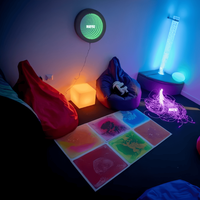 Espace sensoriel apaisant, panneaux tactiles interactifs, éclairage visuel, tubes à bulles d'eau, équipement de salle sensorielle pour les besoins spéciaux