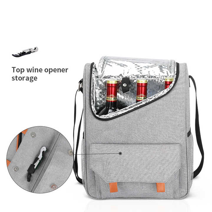 2 Pack Neoprene Wine Tote Bags - Insulated Bottle Sleeves For Wine, Beer, Or Baby Bottles