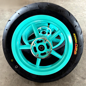 Nuevo Juego de Ruedas Supermoto HSKabin de 12 Pulgadas para Motocicleta Eléctrica y de Cross, Delantera/Trasera 90/90-12 110/70-12 120/70-12 Sin Cámara - Product Image 1