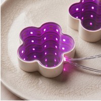N-CONCEPT 1.8m Lampu Hias LED Plastik Cermin Bunga Multi-Style Warna Putih Hangat Lembut Bertenaga Baterai IP20 untuk Dalam Ruangan