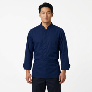 Chef Uniform Stylish 100% Cotton <b>Long</b> <b>Sleeve</b> Unisex OEM Breathable Premium Kitchen Restaurant Hotel Workwear - Product Image 1