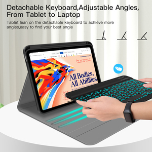 Vỏ Da Mới Cảm Thấy Chống Sốc Từ Tính Bàn Phím Không Dây Với Vỏ Đèn Nền Cho Ipad 10.9 Thế Hệ Thứ 10 - Product Image 3
