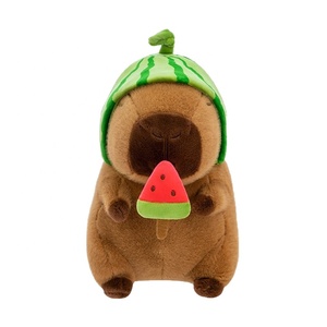 Nouveau Capybara pastèque tête couverture Capybara manger pastèque en peluche poupée en peluche jouet chiffon poupée cadeau transfrontalier - Product Image 5