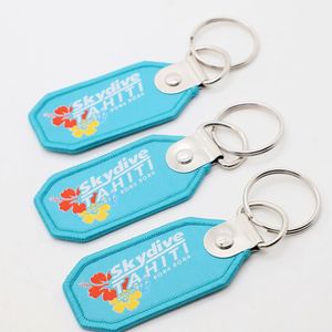 Porte-clés personnalisé tissé pour le parachutisme à Tahiti, broderie durable, étiquette de sport pour centres de parachutisme et articles de sports extrêmes - Product Image 4