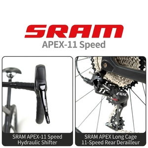 Bicicleta de Gravel de Fibra de Carbono, 13 Velocidades, Cambio Electrónico Inalámbrico, Ruedas 700C, Frenos de Disco Hidráulicos, para Aventura y Carreras - Product Image 2