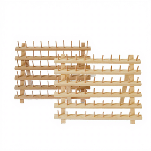 60 Spools Beechwood Mini Thread Racks Hand Tools Sewing Embroidery Wooden Thread Holder Sewing Accessories <b>Storage</b> - Product Image 1