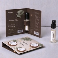 Cartes pliantes personnalisées avec logo pour échantillons de parfums et huiles essentielles, flacons de découverte miniatures de 1 ml, 2 ml, 3 ml, 5 ml