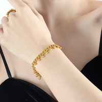 Bracelet Cuban Link pour femmes, couleur or, chaîne géométrique, bijoux tendance, vente en gros