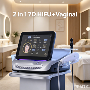 เครื่อง <span class=keywords><strong>Hifu</strong></span> 7D รุ่นใหม่ล่าสุด สำหรับกระชับช่องคลอด ยกกระชับใบหน้า ด้วยคลื่นอัลตราซาวด์ สำหรับร้านเสริมสวย พร้อมแปรงทำความสะอาดผิวหน้า - Product Image 1