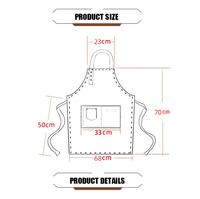 Tablier de cuisine en toile et résistant à l'huile réglable pour serveur outil imperméable personnalisé lavable pour charpentier Barista