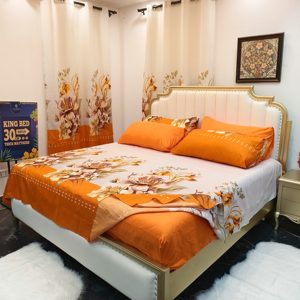 Parure de <span class=keywords><strong>draps</strong></span> florale 8 pièces avec rideaux assortis pour lit King Size - Product Image 2