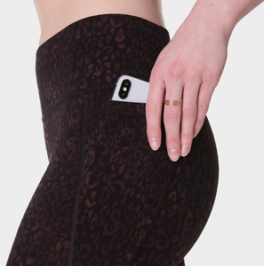 OEM personnalisé panthère marron Slim Pocket Workout Gym respirant Fitness Sports Yoga Leggings pour les femmes - Product Image 4