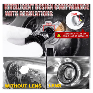 12v ip68 6000k zda2 hb3 9005 h8 b4 h8 דו-led לייזר מקרן פנסים h7 canbus עבור פנסי ראש - Product Image 5