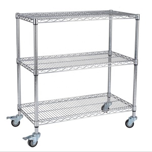 מדף מתלה ESD תעשייתי למכירה חמה כרום מתלה אחסון כבד כרום מדפי חוט - Product Image 4