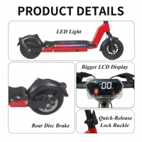 Vente en gros directe d'usine, trottinette électrique pliable 48V 500W, vitesse 6-35 km/h, autonomie 30-60 km, charge maximale 150 kg, trottinette électrique pour adultes