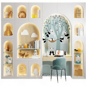 Set di librerie in legno Chiquitos-multiuso salvaspazio per bambini camera da letto ripiani regolabili Design moderno per - Product Image 6