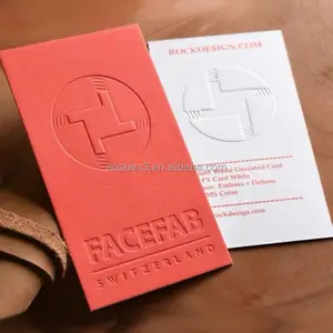 Cotton paper business card concave and convex indentation business card personality special paper printing card