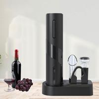 Ensemble d'ouvre-bouteille électrique, tire-bouchon à piles avec coupe-feuille, verseur aérateur de vin