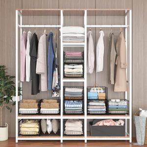 Organizador Deslizante de 3 Niveles para Clóset con Cajones de Almacenamiento y Cestas de Alambre Metálicas - Product Image 5