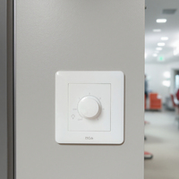 Interrupteur mural LED à intensité variable 300W de MGA Factory, au design moderne et épuré, de haute qualité et conforme aux normes, pour usage domestique et professionnel.