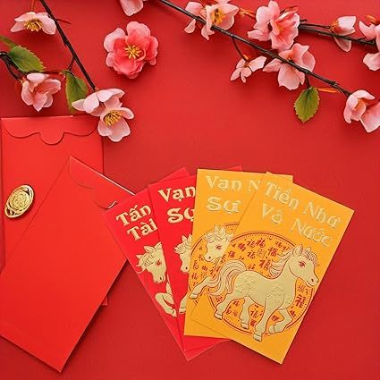36 Enveloppes Rouges Nouvel An Chinois 2026 - Hong Bao Pour Fête Du Printemps, Mariage, Cadeaux - 7