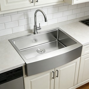 Kitchen <strong>Sink</strong> Manufacturer 33 Inch Handmade 304 Stainless Steel Single Bowl Workstation Farmhouse <strong>Apron</strong> <strong>Sink</strong> - Product Image 4