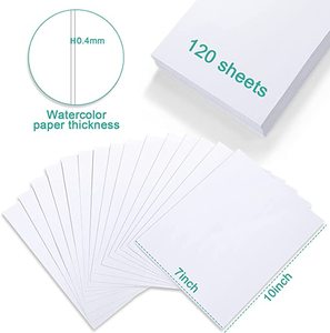 Confezione da 120 Fogli di Carta per Acquerello A4 200g, Carta a Pressione Fredda per Studenti di Acquerello e Artisti Principianti, Formato A3 - Product Image 2