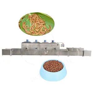 OCEAN Fish Meal Microwave Customized Continuous Conveyor Plate Mesh Belt Sterilizer Dryer Dry Machine For Worm