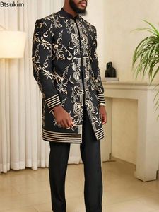 Nuova Tuta Stampata in 3D, Abbigliamento Africano alla Moda, Vestiti Tradizionali Africani, Abiti da Sera per Uomo, Set di Outfit Kaftan - Product Image 1