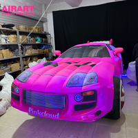 Voiture de sport gonflable géante rose personnalisée pour les événements promotionnels dans les centres commerciaux, ballon de voiture de sport gonflable pour la décoration de scène