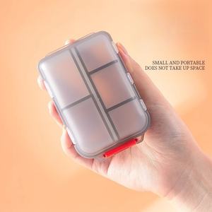 Convenient Travel Pill Organizer Dispenser Portable <b>Pocket</b> <b>Pharmacy</b> Medicine Box Small Case Grids Storage Vitamin Fish Oil - Product Image 4