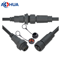 Boîtier de jonction 2 broches M16 10A, connecteur de câblage étanche mâle-femelle pour système d'irrigation extérieur