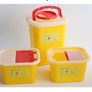 กล่องทิ้งของมีคมทางการแพทย์ Funjee ขนาด 5 ลิตร ทรงสี่เหลี่ยม สีเหลือง พร้อมหูหิ้ว สำหรับใช้ในโรงพยาบาล - Product Image 3