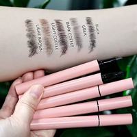 Crayon à sourcils ultra fin de haute qualité avec logo personnalisé, 5 couleurs, maquillage des yeux, marque privée, imperméable, longue tenue