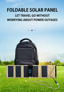 Foldable 10W Monocrystalline <b>Solar</b> <b>Panel</b> with Dual USB Ports Lightweight <b>Portable</b> Charger for Camping Hiking Travel - Product Image 5