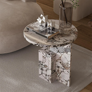 Table d'appoint en marbre Calacatta populaire Table d'appoint en marbre de luxe <span class=keywords><strong>Vitali</strong></span> Calcatta pour la décoration intérieure - Product Image 4