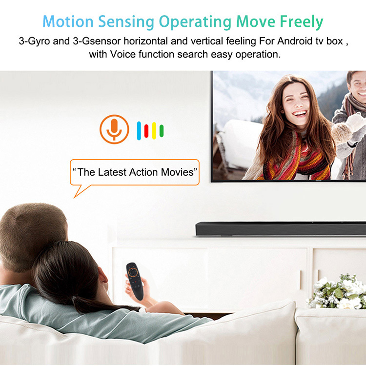 mini 2.4G inalámbrico portátil flexible con una mano air fly mouse control remoto para smart android tv box