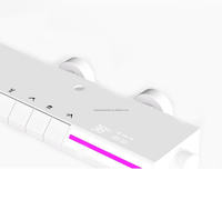 2023 Meiyani blanc Gunmetal affichage numérique clé de Piano pluie chaude et froide pommeau de douche LED brillant salle de bain ensemble de douche